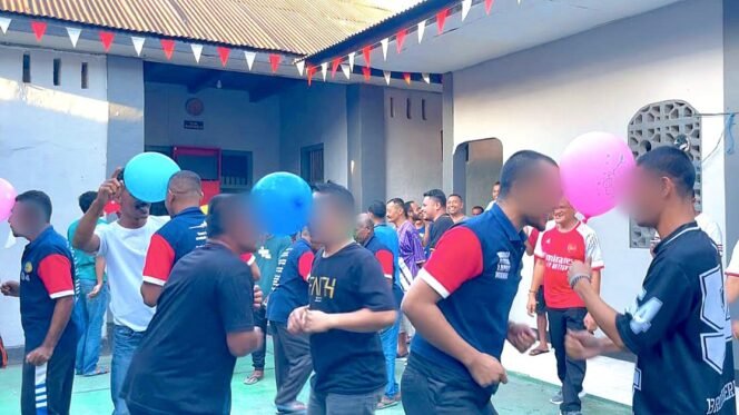 Keceriaan Warga Binaan Lapas Wahai Sambut Kemerdekaan RI