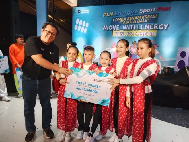 
PLN UP3 Ambon Gelar Lomba Senam Kreasi Tabola Bale