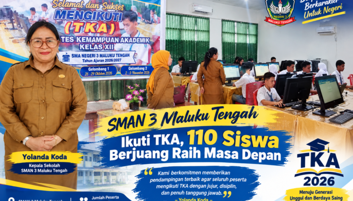 Hari Pertama TKA, SMA Negeri 3 Malteng Pastikan Komputer dan Jaringan Internet Aman